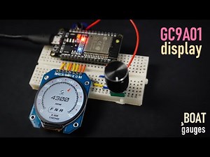 Round GC9A01 240x240 display and gauges