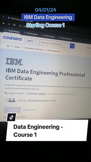 Learn Data Engineering and Boost Your Career | IBM Professional Certificate