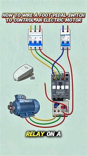 How to Wire a Foot Pedal Switch to Control an Electric Motor⚡️#motor #motors #electricmotor