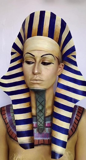 Ancient Egyptian Pharaoh Makeup Transformation Tutorial