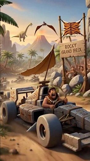 #f1 meets #flintstone NEW 10,000 BC Regulations!
