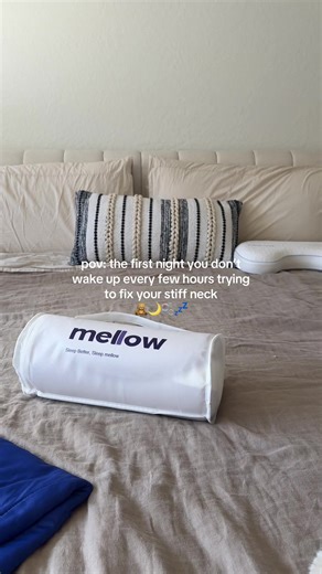 The Mellow Halo pillow is economic with neck and shoulder support. #mellowpillow #neckpillow #ergonomicpillow #homefinds #tiktokshopcreatorpicks