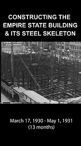 1.7K views · 38 reactions | This video showing how the steel structural skeleton of the Empire State Building was constructed in 1930 is so impressive! Amazing they were able to build the tallest building in the world in only thirteen months! | NYC Urbanism | Facebook