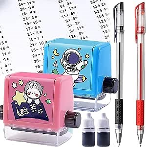 Brain Improvement Device for Kids,Math Stamp Roller for Addition Subtraction Multiplication Division Within 100,Brain Improvement Device for Kids Can Randomly Combine (Multiplication & Division)