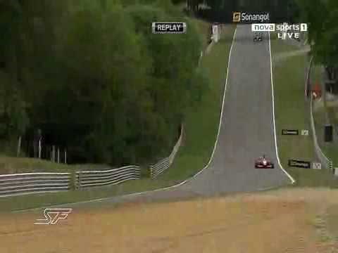 Superleague Formula 2010 -Van Der Drift's massive crash (flip) at Brands-Hatch