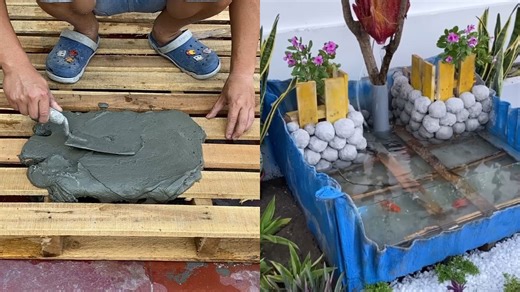 Create a Stunning Aquarium with Wood Pallets & Cement