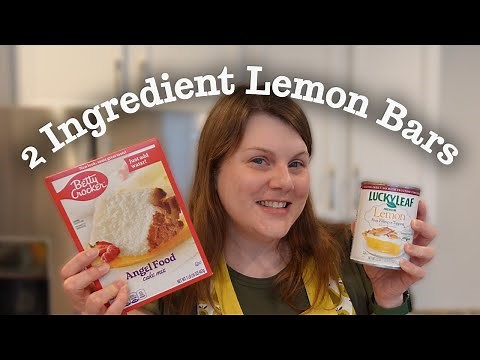 Easy 2 INGREDIENT LEMON BARS using cake mix!