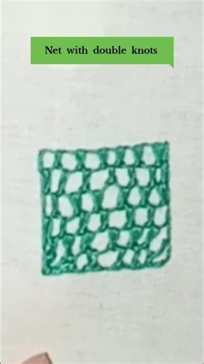 Net stitch with double knots #handmade #embroidery #tutorial #ytshorts