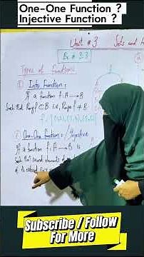 What is One-One and Injective Function ? | Types of Functions #function #education #class #fypシ