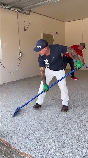 Flake Epoxy Garage Floor Installation