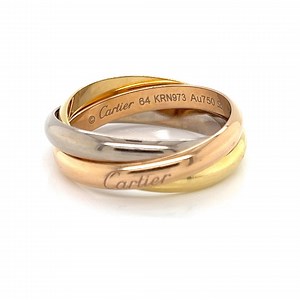 28025 - Cartier Trinity Ring 18k Tri-color Gold Band, Size 10 (w/certificate - Etsy