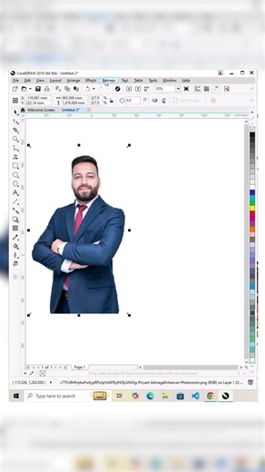 Corel draw me image ko black & white me kaise convert kre || #shortvideo #ytshorts #thegyanworld