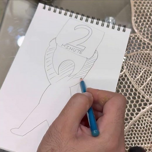 2 Minute Challenge Sketch ⏳ | Powerful Time Concept Drawing | #shorts #ytshorts #drawing #pencilart
