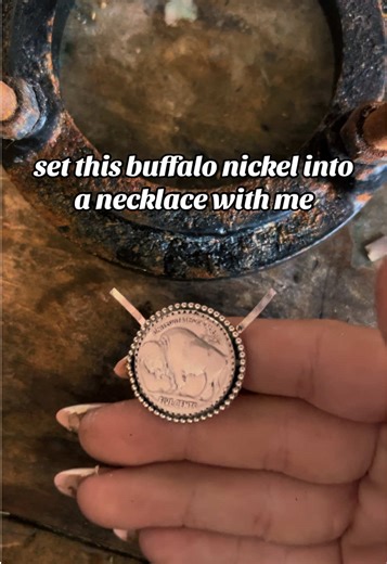 Creating a Turquoise Jewelry Necklace from a Buffalo Nickel