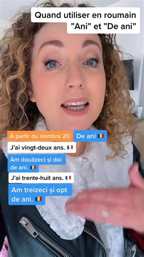 Réponse à @Anna Quand utiliser ”ani” ou ”de ani” en roumain  #apprendre #limbaromana #roumain #la__vinia | Lavinia | Facebook