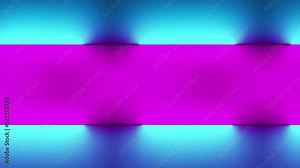 Neon lamp blue purple background. Music party background. Seamless loop 4k sliding background.