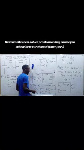 Thevenins theorem: Solved problem stay lock on our channel ( Tutor Jerry) #electricaltips #circuitconcept #electricalengineering #engineeringstudent #engineeringlife