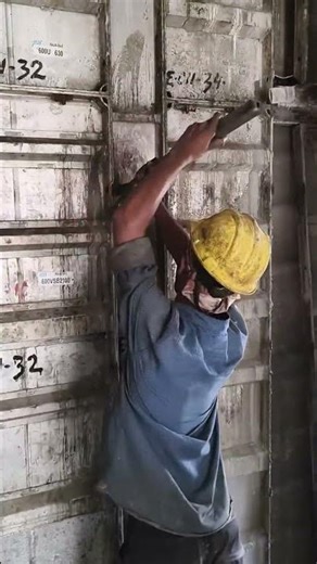 wall deshuttering work #mivanconstruction #construction #constructionchannel #shortvideo