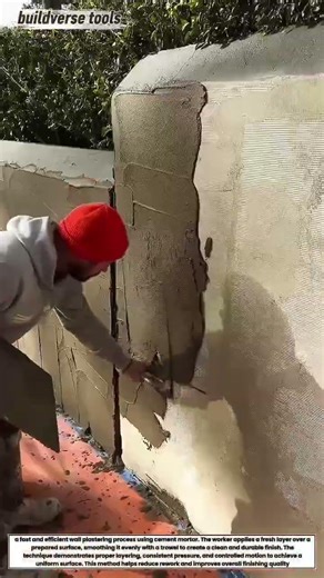 Ultra Fast Wall Plastering Technique | Satisfying Cement Application & Finishing