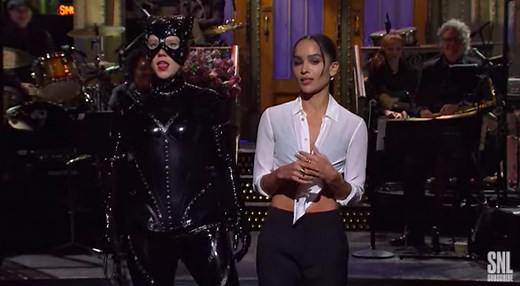 'SNL': Watch Multiple Catwomen Crash Zoë Kravitz's Opening Monologue