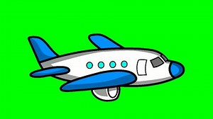 Flying Airplane Cartoon Isolated On Green Stock Footage Video (100% Royalty-free) 1106467849 | Shutterstock