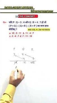 Create the ratio in this way | Ratio Method | ssc cgl chsl upsi