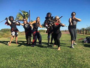 10K views · 95 reactions | We have a world champion martial artist right here in the Kimberley. Bianca Hellberg is an eskrima - Filipino stick fighting world champ from Broome, and ABC Kimberley breakfast presenter Fiona Poole joined the club and went head to head with the best in the world. #JoinTheClub | ABC Kimberley | Facebook
