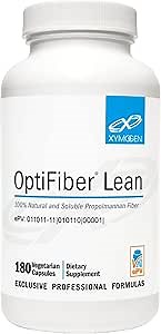 XYMOGEN OptiFiber Lean, Daily Fiber Supplement Pills - 100% Natural Soluble Propolmannan Dietary Fiber - Support Digestion, Satiety & Regularity - Serves as a Prebiotic (120 Capsules)