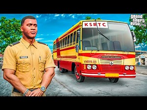 GTA 5: Franklin Become A KSRTC BUS Driver In Gta 5 (GTA 5 mods)