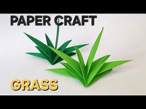 HOW TO MAKE PAPER CRAFT GRASS/DIY PAPER CRAFT GRASS/EASY ORIGAMI PAPER CRAFT GRASS/PAPER CRAFT GRASS