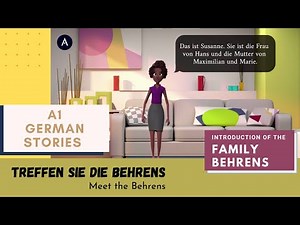 Learn German with short stories | A1 Level | Family introduction | de-en subtitles