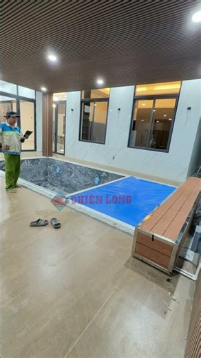 🏊‍♂️ Completed the installation of a smart automatic pool cover in Long An. #poolcover #pool #cov...