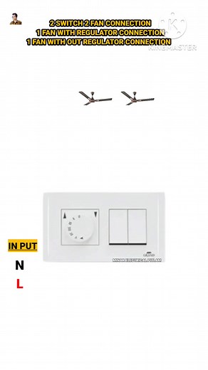 HOW To Give 2 Switch 2 Ceiling Fan Connection 1 Fan With Regulator Connection 1 Fan With Out Regulator Connection #switchboardconnectionwirig #ceilingfaninstallation #ceilingfanconnection #ceilingfanconnectionwithregulator #ceilingfanconnectionwithoutregulator #ceilingfandirectconnection #fandirectconnection #pankha #pankhaconnection #wiringshortvideos #electrician #electricboard #minarelectricalpitlam #reels #fbshortsfeed #facebookreelsviral #facebookshortsvideo #fbvideos #fbshorts #fbshortsree