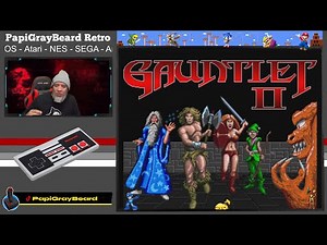 Old School Retro Arcade Mame 4 Player Game Gauntlet 2 II Gameplay Review