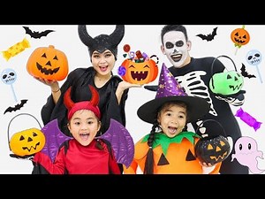 Suri & Annie Pretend Play Halloween Trick Or Treat for Candy