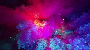 simulation of an explosion in space and the birth of a galactic nebula