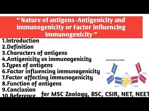 Nature of Antigen | Antigenicity and immunogenicity | Factor influencing Immunogenicity