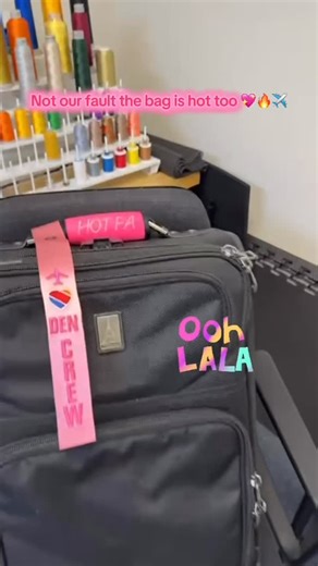 Flight Crew Stuff on Instagram: "Hot flight attendant. Pink tag. That’s it. That’s the vibe 💕✈️ #flighattendant #CustomTags #pinktag #fyp #traveltiktok"