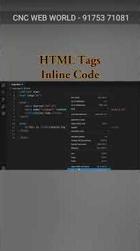 HTML TAG -Inline code #frontendcourse #training #computer