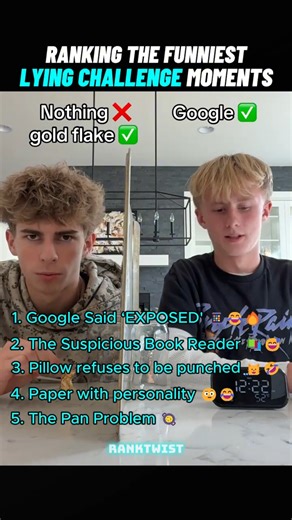 Ranking the Funniest Lying Challenge Moments😂🔥 | Try Not to Laugh #lyingchallenge #funny #shorts