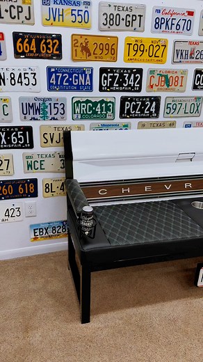 Custom Chevy benches for more information on how to order please dm. #c10 #custom #tailgatebench #mancaveideas #custommade #chevybench #c10trucks | Porras Custom Metal