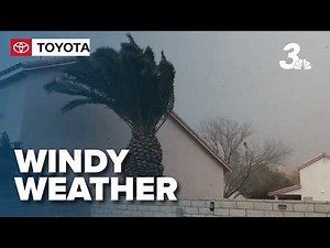Windy weather blows into Las Vegas valley with chance of showers
