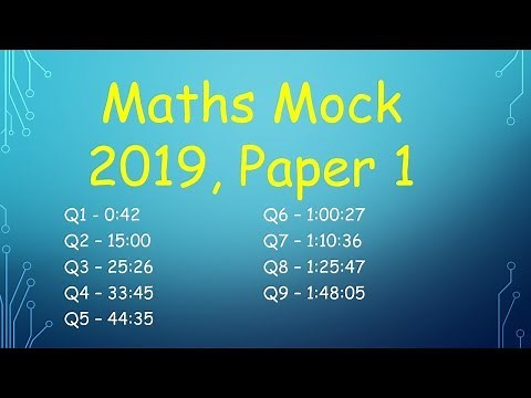 Leaving Cert Higher Level Maths Mock 2019 Paper 1 (DEB)