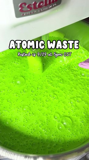 1.8M views · 9.1K reactions | Atomic Waste drops 9/29 at 5pm CST ☠️ Our new thick and glossy texture makes the BEST bubble pops! #ammaslimes #slimeasmr #slime #halloweenslime #spookyseason #spookyslime | Amma Slimes | Facebook