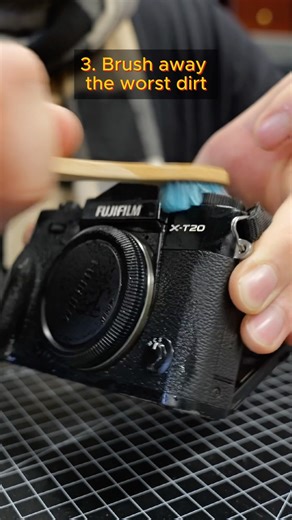 How to clean a dirty camera body 🧽📷 #camera #cameragear #photographer