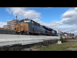 11/1/25 - CSX ES44AH 3130, leads I168 at Newburgh, NY