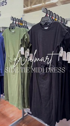 Just snagged the cutest midi dress from Walmart! 😍 With its soft knit fabric and flattering side tie, it's the perfect blend of comfort and style. This comfy piece will definitely be a closet staple! Plus, it comes in 4 fabulous colors! Which one is your favorite? Shop it on my blog here: https://walmartfinds.com/finds/time-and-tru-side-tie-midi-dress #walmartfinds #walmartfashion #walmartcreator #budgetfashion #cutedress #springdress #mididress #comfydress | Walmart Finds