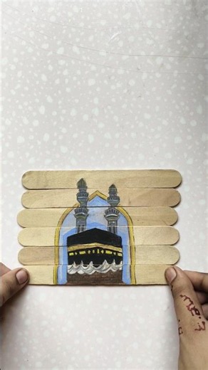 kapa sharif painting on stick 😱 #shorts #kaba #painting #drawing #art #makkah #muslim #deen