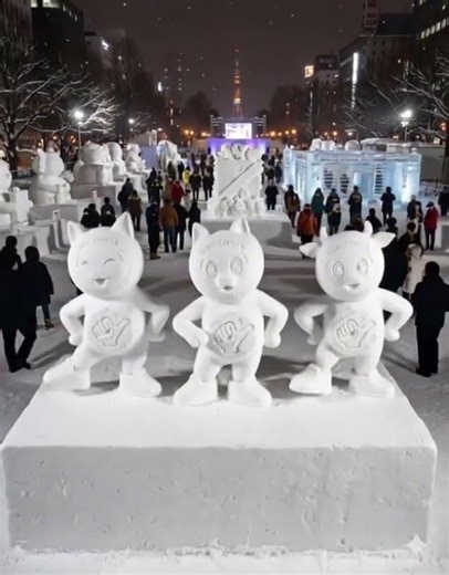 グーキャラ３４ 札幌雪祭りの雪像になる