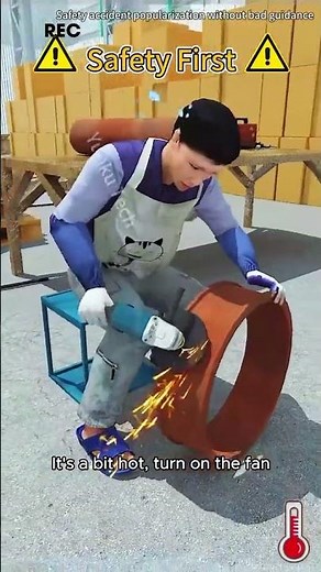 "Angle Grinder Kickback + Disc Explosion: Safety FAILS Explained" #industrialsafety #safetyshorts